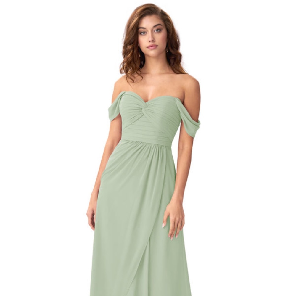 Azazie Millie Dress in Dusty Sage